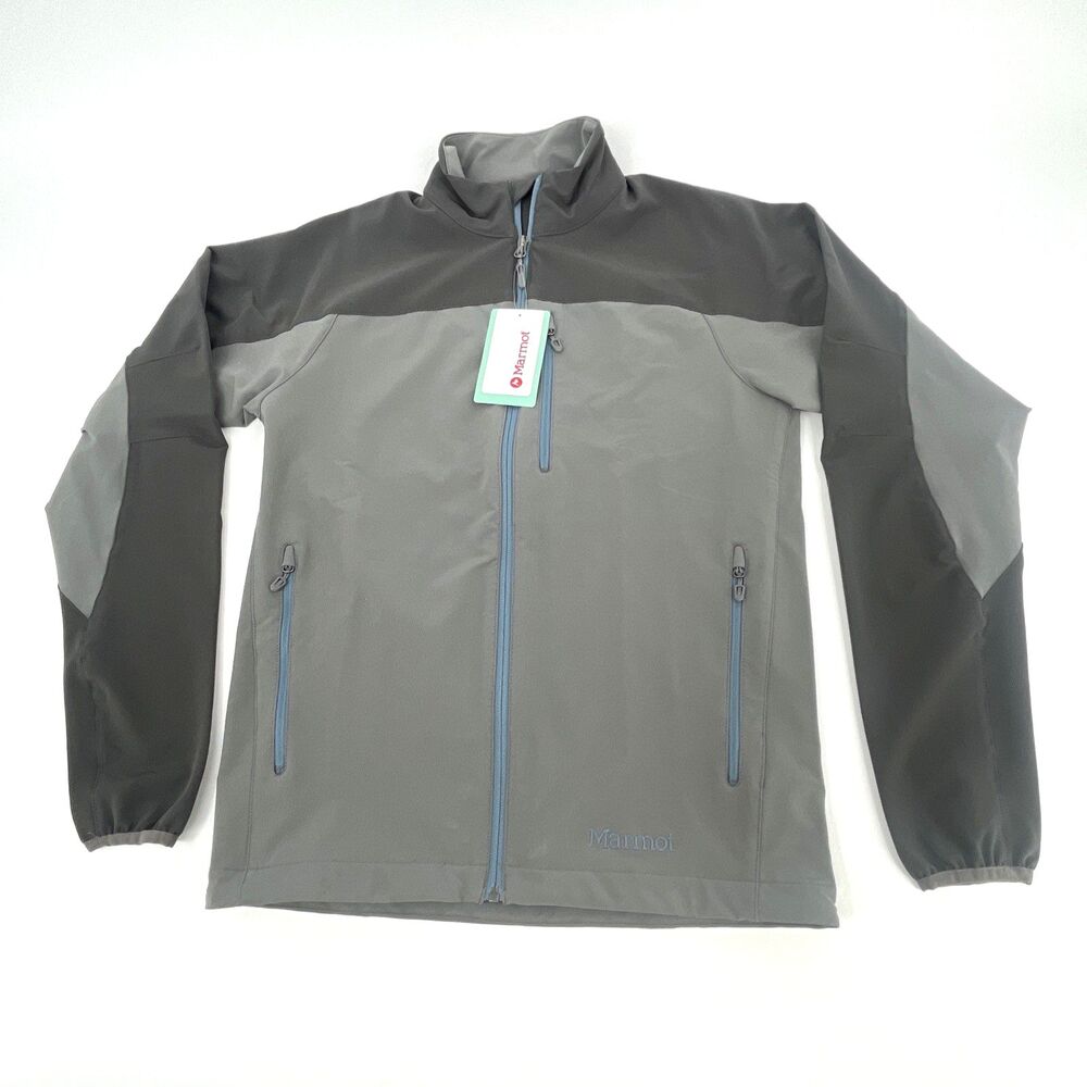 Marmot Jacket Mens Small Gray Tempo Softshell Full Zip Hiking Outdoor NEW TAG